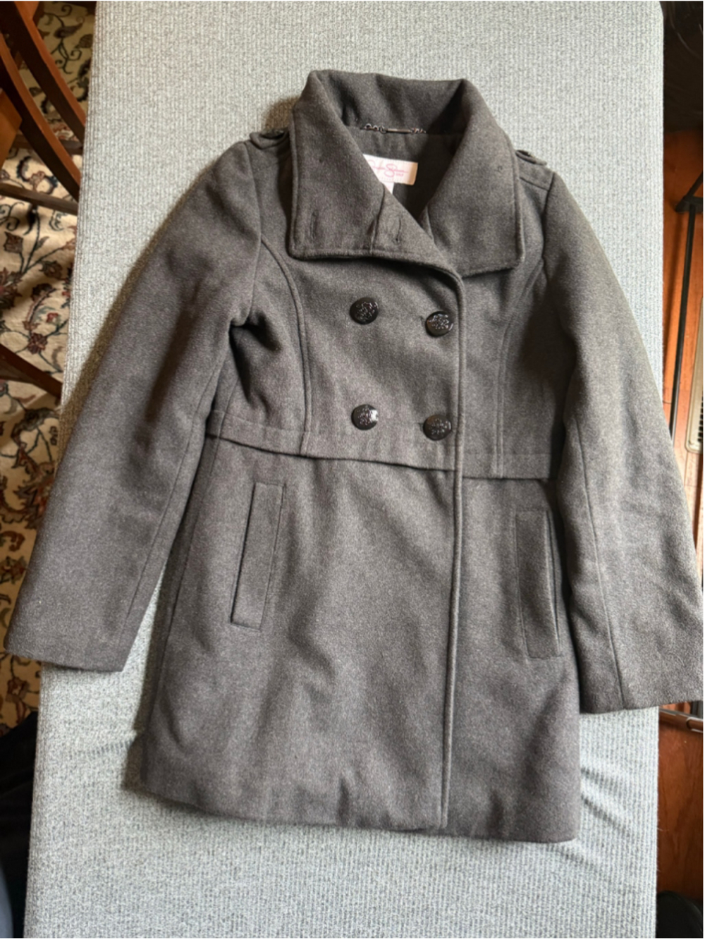 Girls Jessica Simpson Grey Pea Coat Size 10